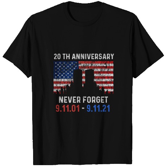 9 11 Never Forget 20th anniversary T-shirt