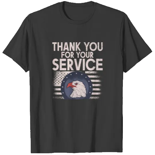 Thank You For Your Service Memorial Day Eagle T-shirt
