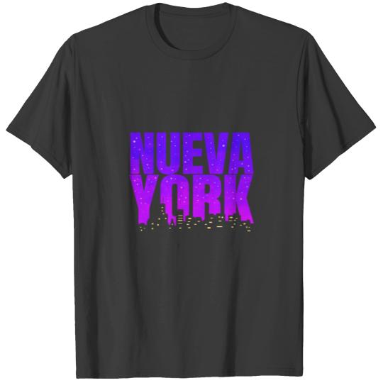 New York skyline at night Nueva York T-shirt