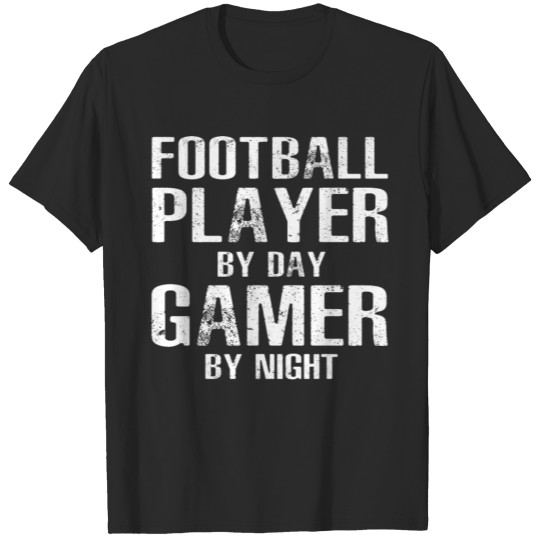 Discover Football Player By Day Gamer By Night T-shirt