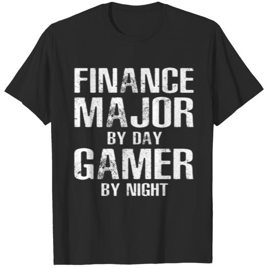 Discover Finance Major By Day Gamer By Night T-shirt