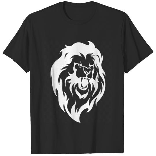 Lion Face white Design T-shirt