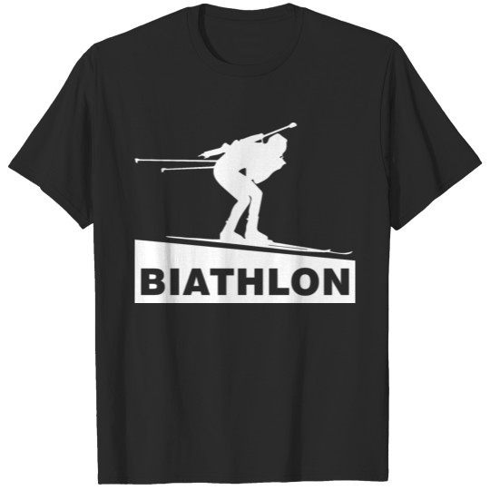 Discover Silhouette biathlon gift winter sports ski T-shirt