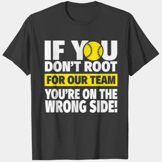 Root For Our Softball Team Funny Youth Softball T-shirt