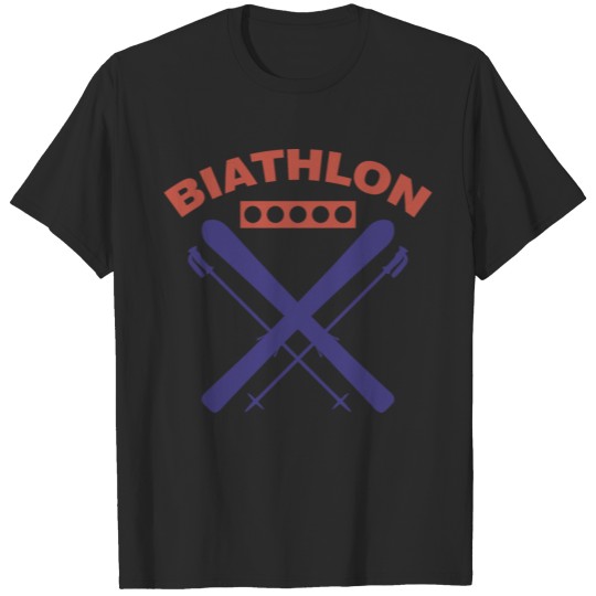 Discover Ski silhouette biathlon gift winter sport T-shirt