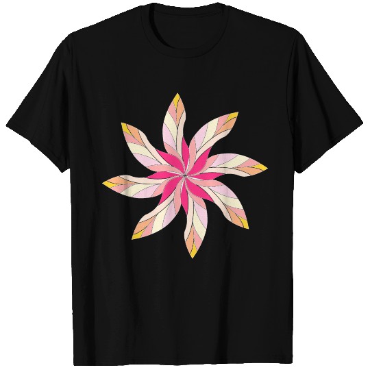 Colored flower mandala T-shirt