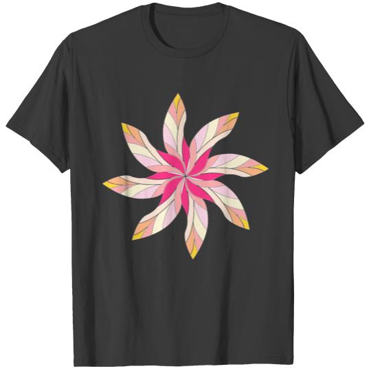 Colored flower mandala T-shirt
