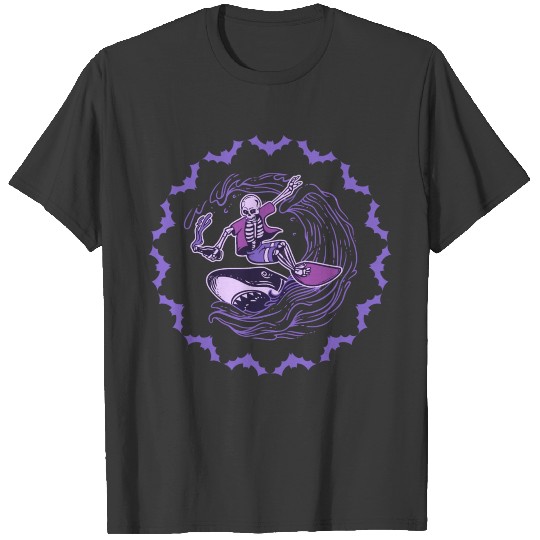 Surfing skeleton halloweenTshirt T-shirt