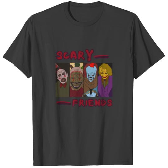 Scary Friends Horror Clowns Halloween T-shirt