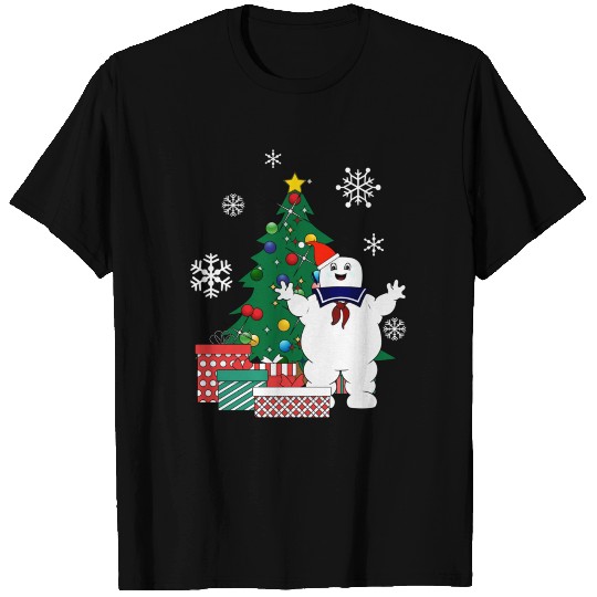 Stay Puft Ghostbusters Around The Christmas Tree T-shirt