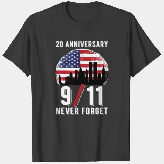 Never Forget 9-11 20th Anniversary Patriot Day T-shirt