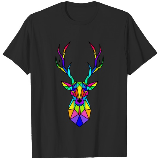 Discover Colorful deer face T-shirt