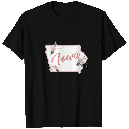Cute Iowa State Floral Rose T-shirt