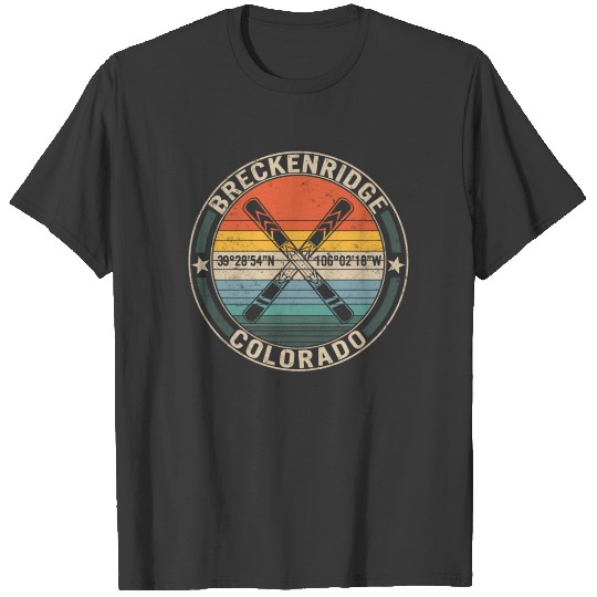 Breckenridge Colorado, Vintage Retro Graphic Ski T-shirt