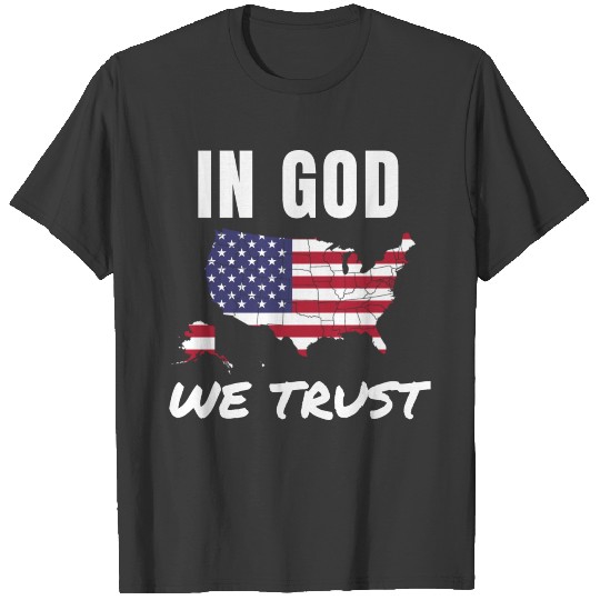 Patriotic American Flag In God We Trust USA T-shirt