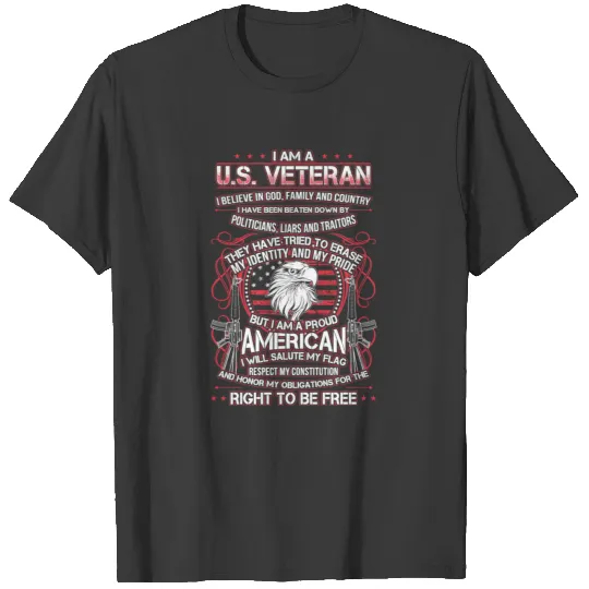 US VETERAN GOD FAMILY COUNTRY AMERICAN FLAG HONOR T-shirt