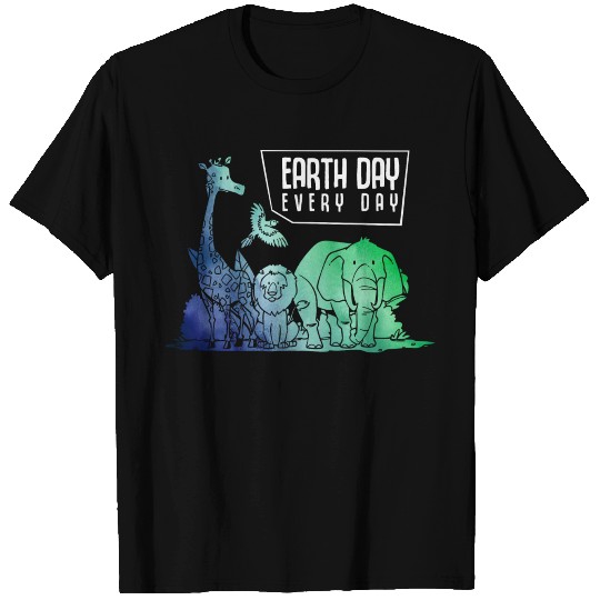 Earth Day Planet Environment Planet Cute Animals T-shirt