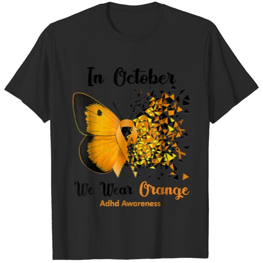 Discover In October We Wear Orange ADHD Awareness T-shirt