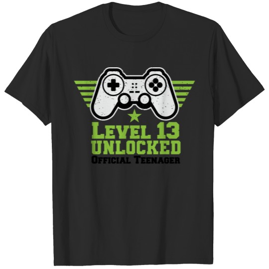 Discover Level 13 Unlocked Official Teenager 13th Birthday T-shirt