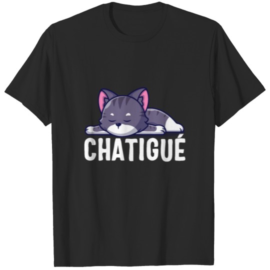 Discover Chat Tee Shirt, Chatigué, Mignon Chaton Fatigué, T-shirt