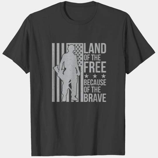 Land Of The Free Because Of The Brave Memorial Day T-shirt