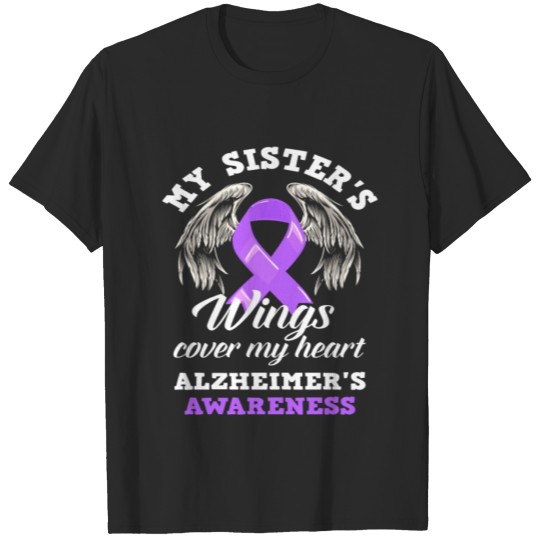 Discover My Sister's Wings Heart Alzheimer's Awareness T-shirt