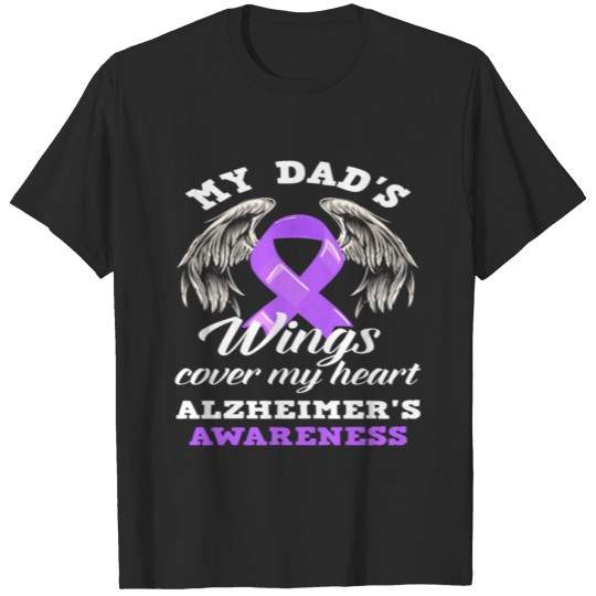 Discover My Dad's Wings Heart Alzheimer's Awareness T-shirt