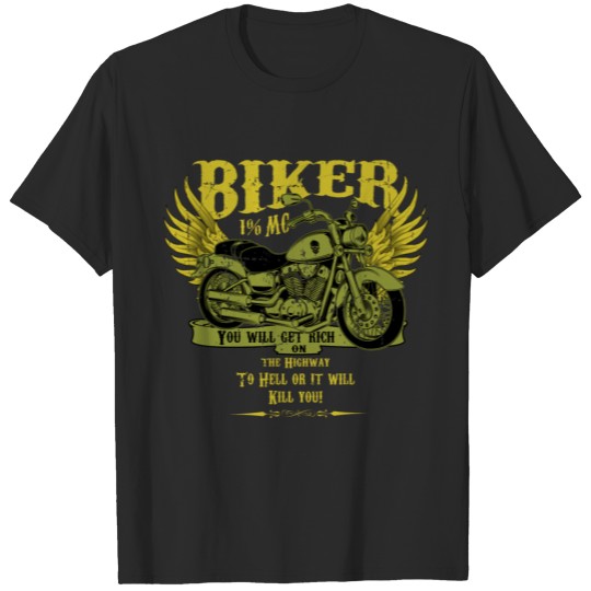 Discover Biker on the Highway to Hell T-shirt