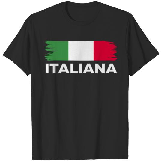 Discover Italiana Reveal Flag Brush Stroke T-shirt