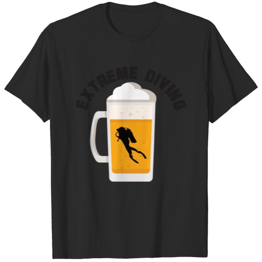 Discover extreme diving beer drinker T-shirt
