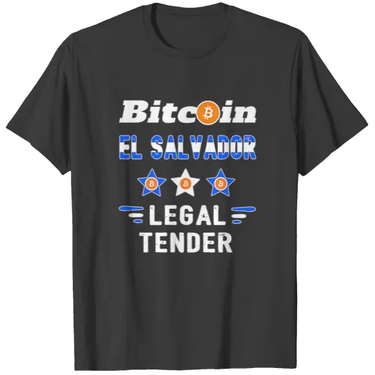 Bitcoin Crypto El Salvador Trader Crypto coin T-shirt