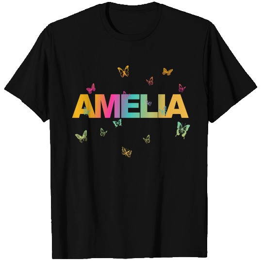 Amelia - Beautiful name with cute butterflies T-shirt