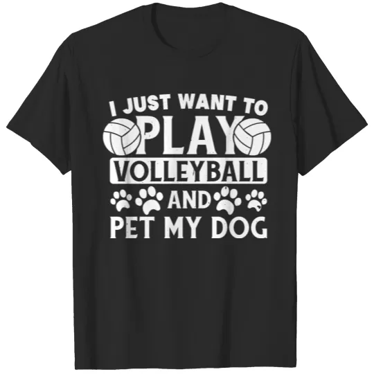 Discover Playing volleyball with my pug dog idea T-shirt