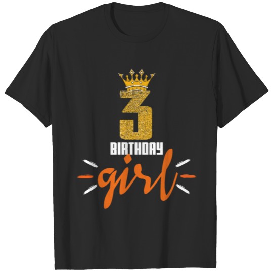 Discover Queen Crown Girl 3 Day Celebration Birth Princess T-shirt