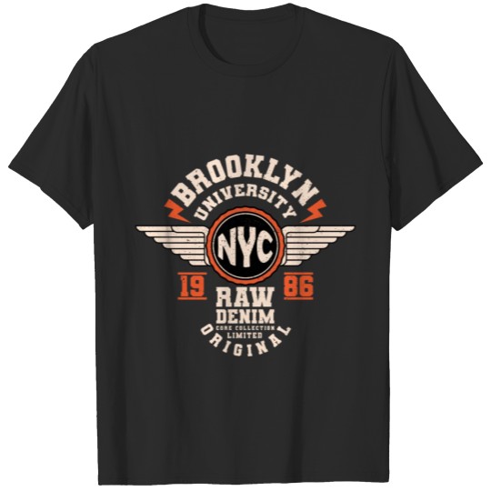 Discover Brooklyn university nyc varsity T-shirt