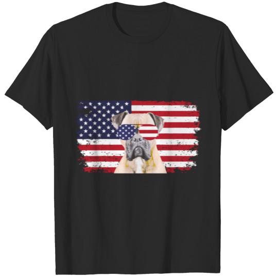 Discover Novelty USA National Banner Men Boxing Dog Fan T-shirt