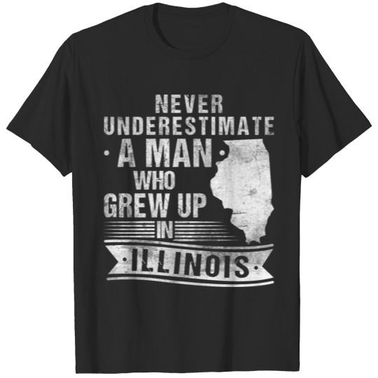 Discover Vintage Illinois Map T-shirt