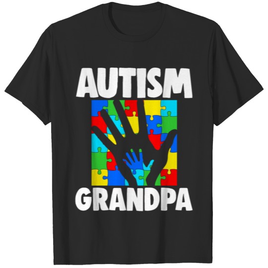 Discover Grandpa Autism Awareness T-shirt