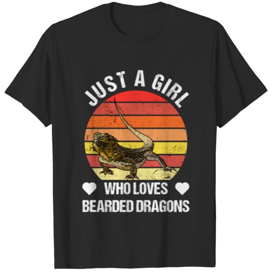 Discover Just A Girl - Who Loves Bearded Dragons T-shirt