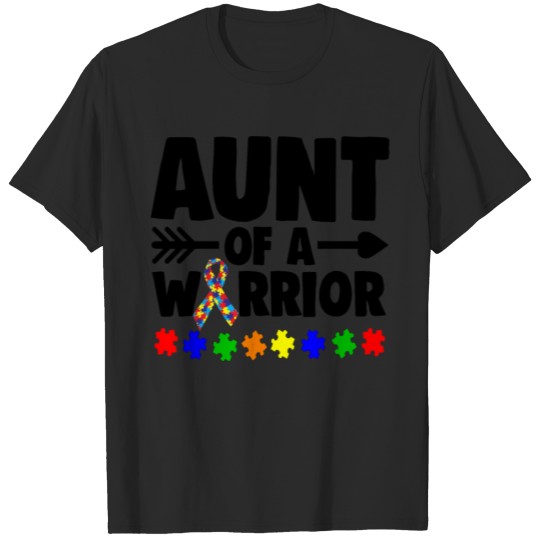 Discover Aunt Of A Warrior Autism Awareness T-shirt