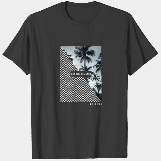 Stylish San Jose Del Cabo Mexico Palm Tree Beach T-shirt