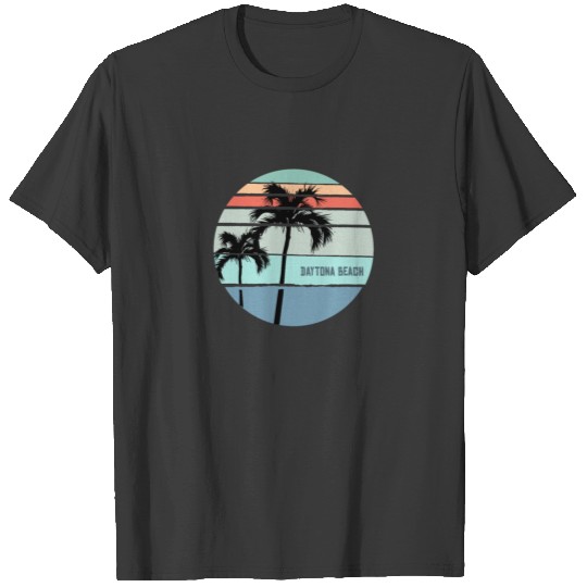 Cool Daytona Beach Florida Palm Tree Vacation T-shirt