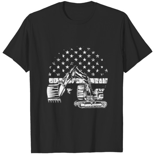 Discover Proud Construction Worker Excavator Operator T-shirt