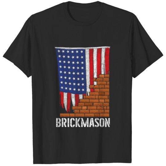 Discover Brick Mason Bricklayer Masonry Union Construction T-shirt