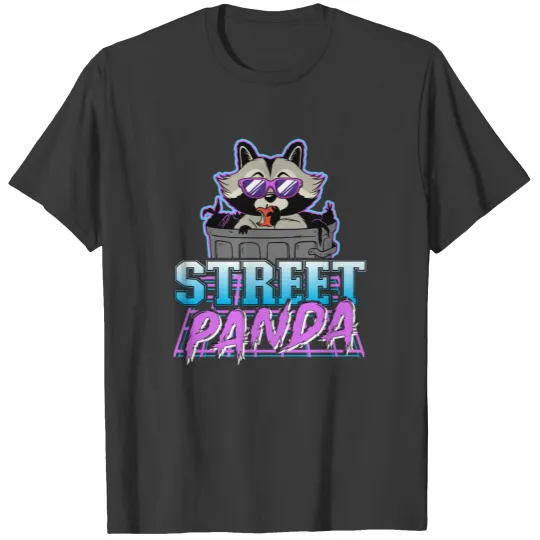Street Panda Synthwave Vintage Retrowave Raccoon T-shirt