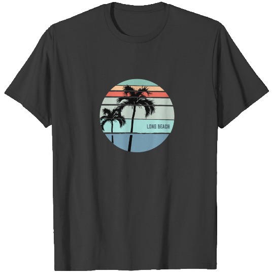 Cool Long Beach California Palm Tree Vacation T-shirt