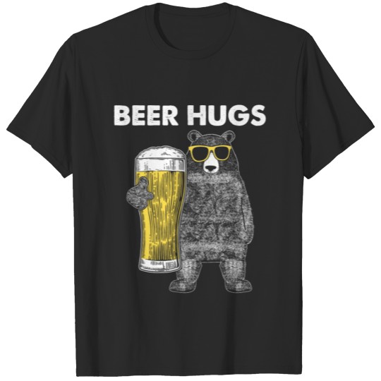 Discover Funny Beer Drinking Beer Hugs Alcohol T-shirt