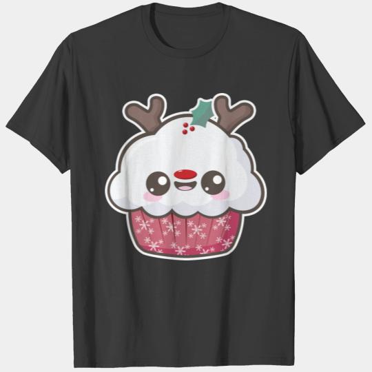 Kawaii Rudolph Cupcake T-shirt