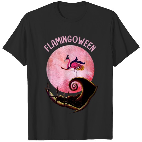 Discover Flamingoween Shirt, Funny Flamingo Witch Shirt, Fl T-shirt