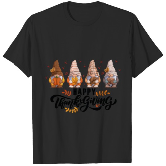 Discover Happy Thanksgiving Fall Gnomes and Autumn T-shirt
